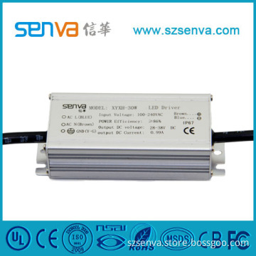 30W Waterproof LED Driver with CE/RoHS/UL (Senva-XYXH2836-30W -1)
